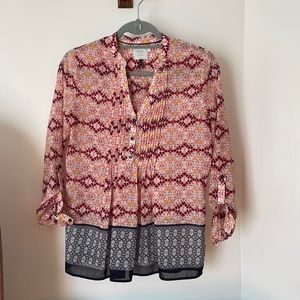 ANTHROPOLOGIE WOMENS BLOUSE LIKE NEW 0 BUTTONS